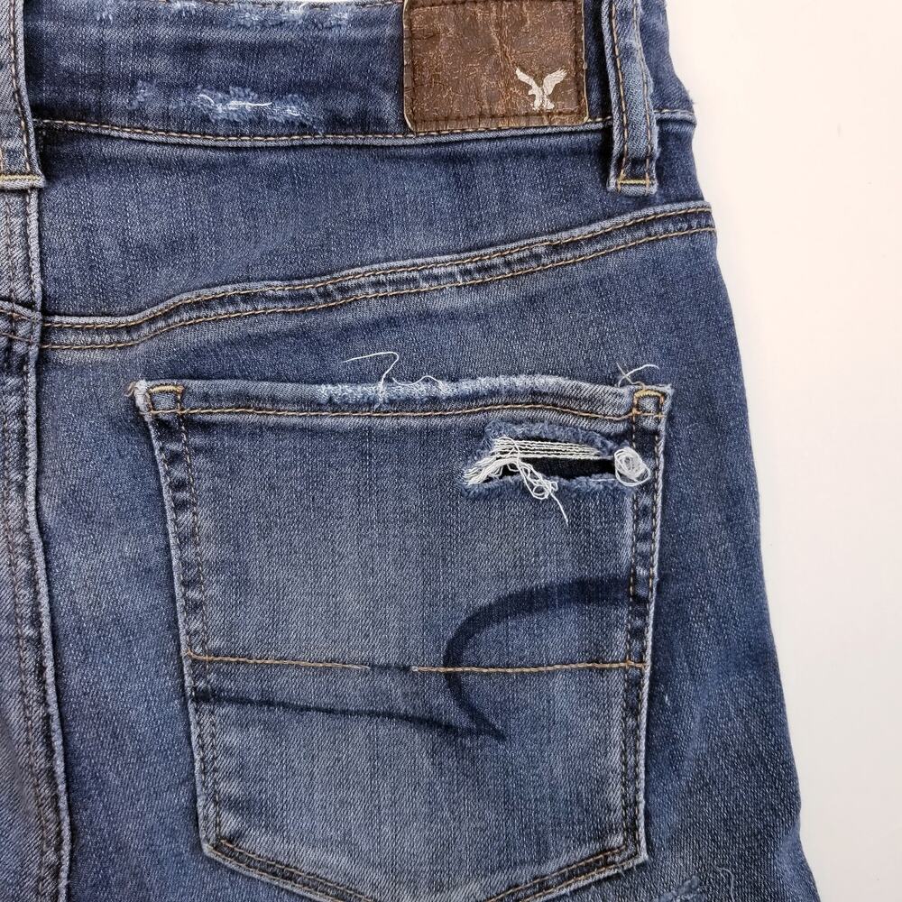 American Eagle Outfitters AEO Distressed Hi Rise Jegging Size 4 - Picture 6 of 7